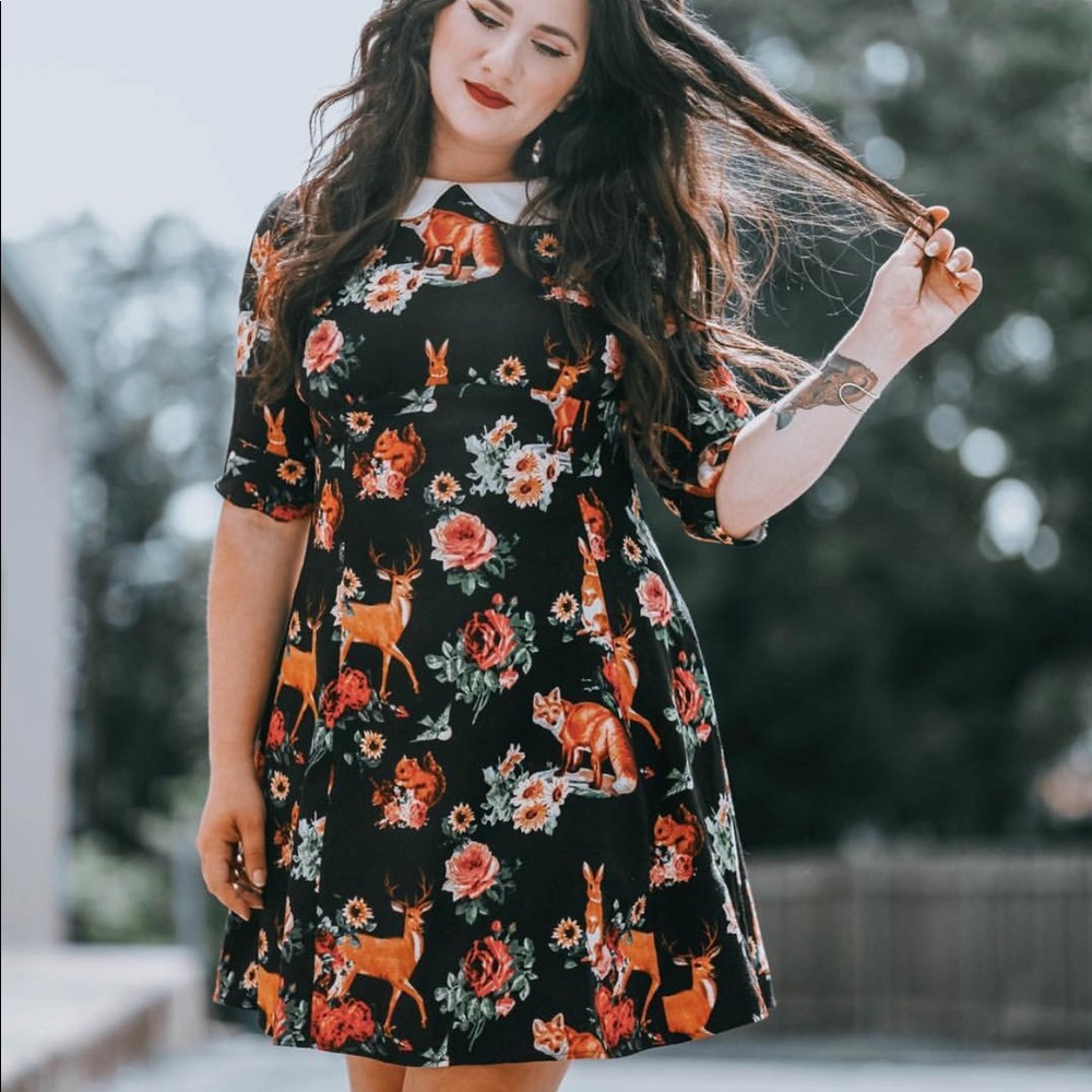 Hell Bunny Fox + Deer  Dress